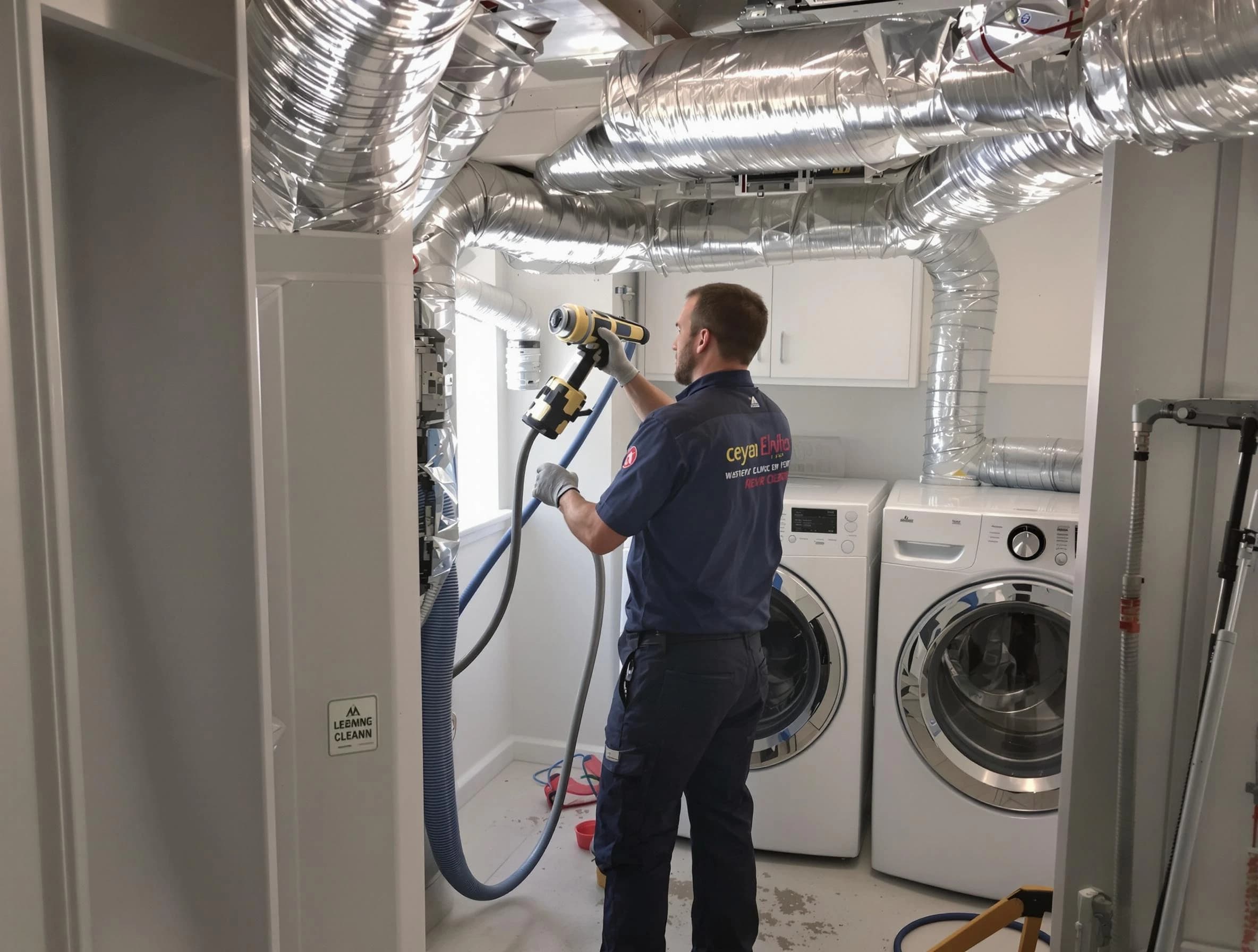 Lewisburg Dryer Vent Cleaning specialist using advanced equipment for thorough duct cleaning in Lewisburg