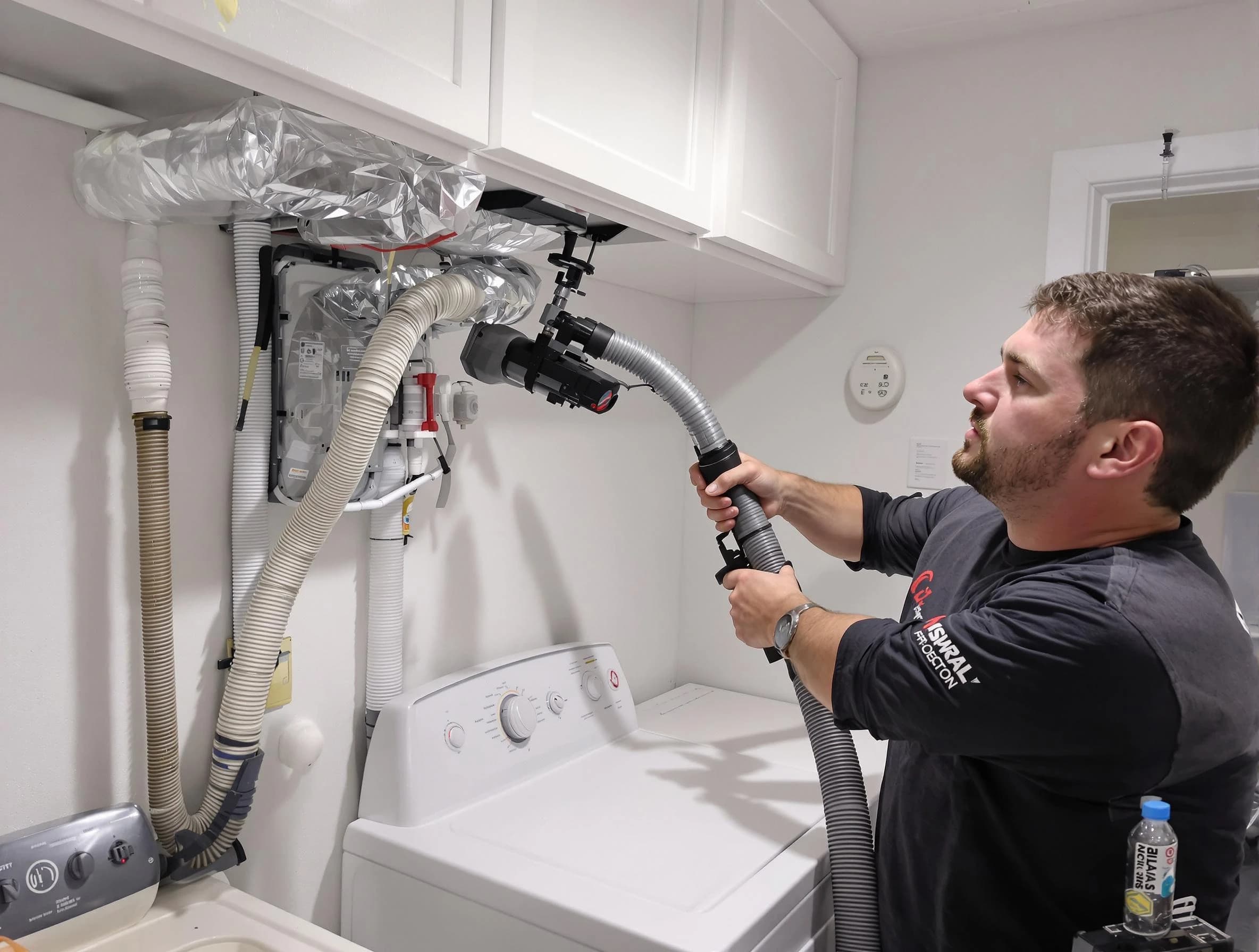 Lewisburg Dryer Vent Cleaning certified technician performing safety-focused gas dryer vent cleaning in Lewisburg