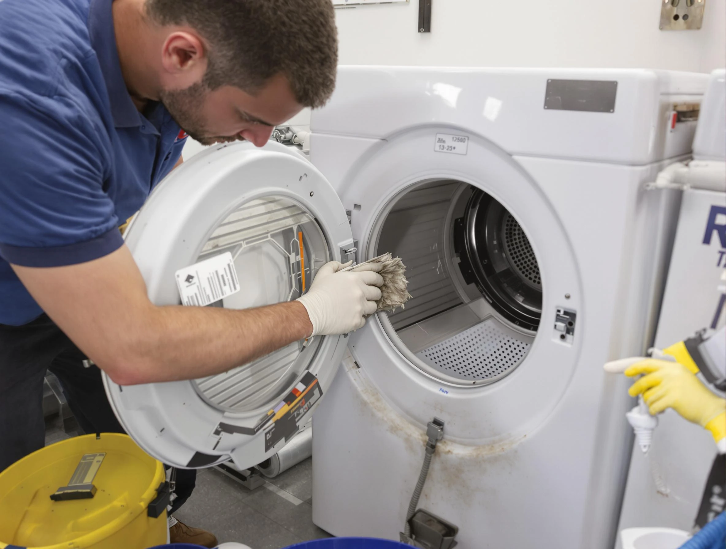 Lewisburg Dryer Vent Cleaning specialist performing detailed lint trap cleaning service in Lewisburg